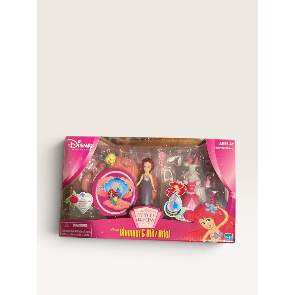 Vtg 2003 Disney Perfectly Princess Glamour Glitz Ariel Doll Playset Hasbro NEW